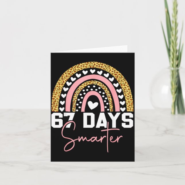 67 Days Smarter Days Of School Survived Rainbow Le Kort (Framsida)