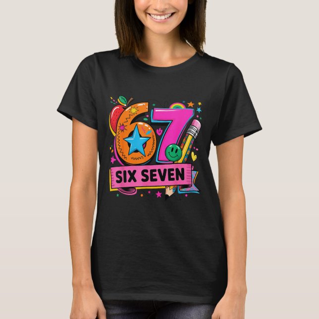 67 Days Smarter - Funny Rainbow Teacher Students S T Shirt (Framsida)