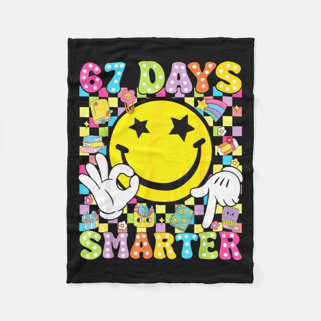 67 Days Smarter Funny Six Seven 67 Meme Teacher St Fleecefilt (Framsidan)