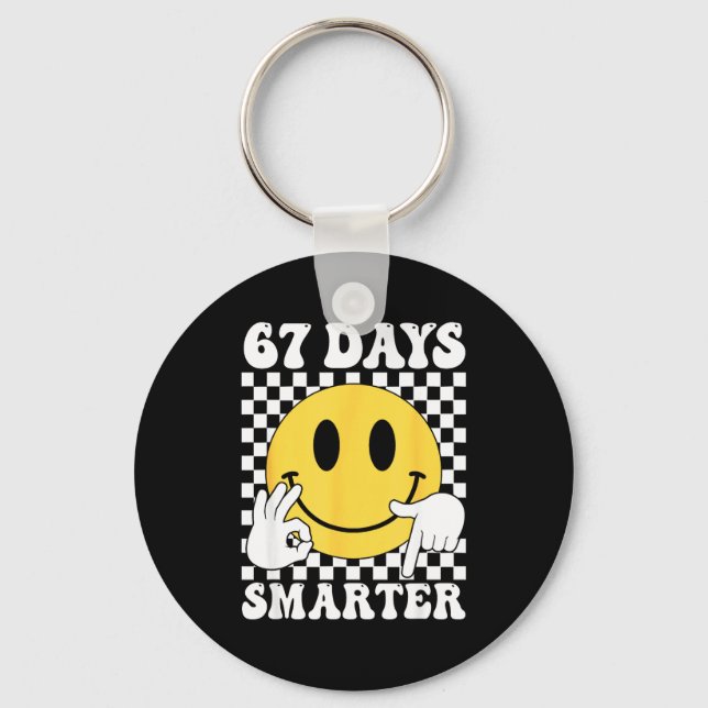 67 Days Smarter Funny Six Seven 6 7 Gen Alpha Slan Nyckelring (Framsida)