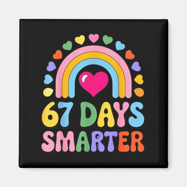 67 Days Smarter Happy Teacher Back To School Celeb Magnet (Framsidan)