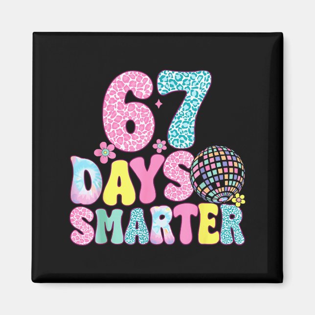 67 Days Smarter Rainbow Back To School Teacher Kid Magnet (Framsidan)