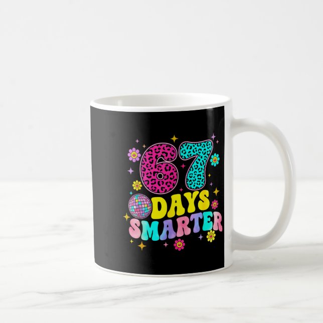 67 Days Smarter School Funny 67 Teachers Students  Kaffemugg (Höger)