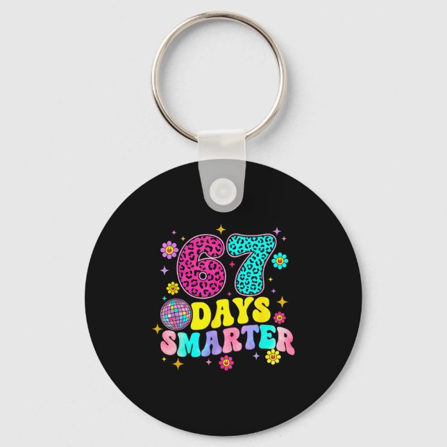 67 Days Smarter School Funny 67 Teachers Students  Nyckelring (Framsida)