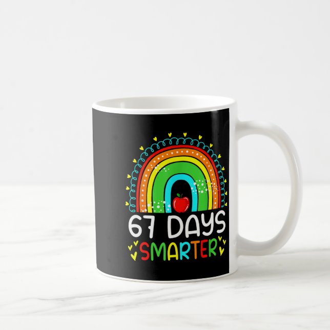 67 Days Smarter School Rainbow Teacher Days Smarte Kaffemugg (Höger)