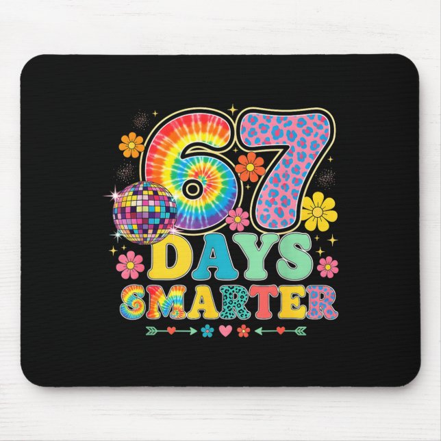 67 Days Smarter Tie Dye Girls Student Teacher 67 M Musmatta (Framsidan)