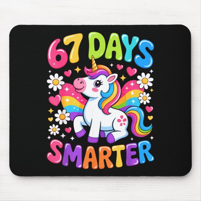 67 Days Smarter Unicorn Rainbow 67th Day Of School Musmatta (Framsidan)