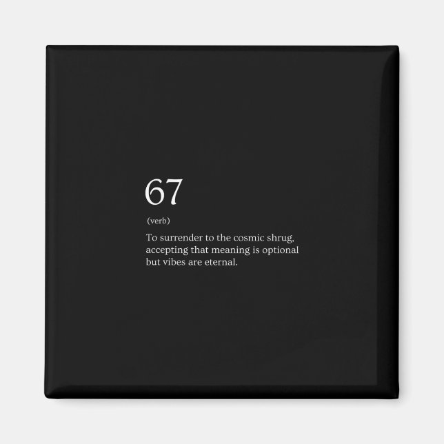 67 Definition Meme  Magnet (Framsidan)