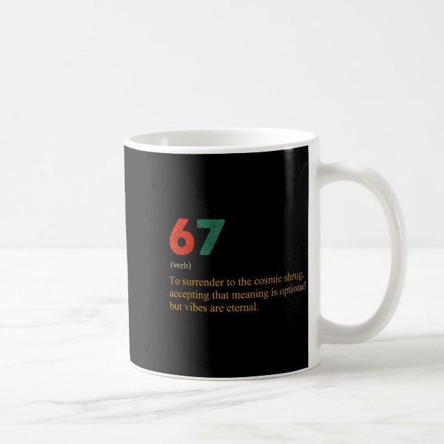 67 Definition Meme Number 67 Is The New 42 Six Sev Kaffemugg (Höger)