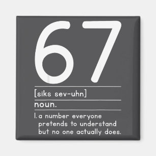 67 Definition Meningen Med 67 Meme Roliga Sex Sju Magnet