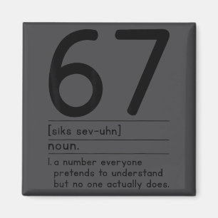 67 Definition Meningen Med 67 Meme Roliga Sex Sju Magnet