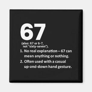 67 Definition Rollig Six Seven Meme 6 7 Magnet