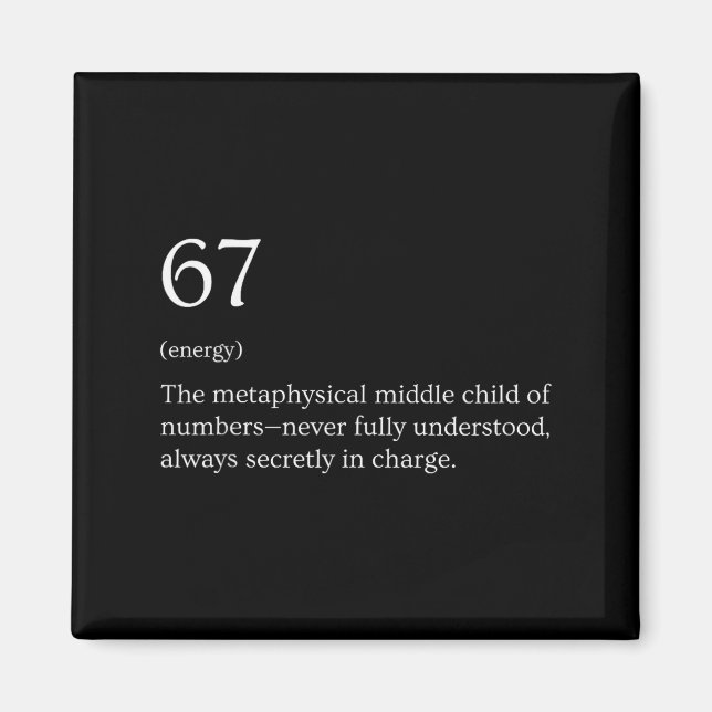 67 Definitions Meme  Magnet (Framsidan)