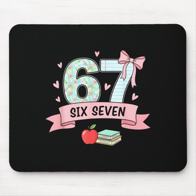 67 Design For Teachers 6 7 Meme Bow Girls Women Si Musmatta (Framsidan)