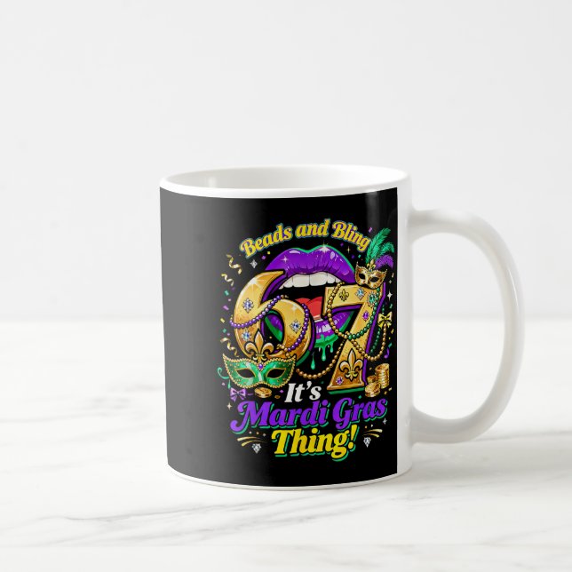 67 Det är en Mardi Gras-grej Roligt Meme-citat _3  Kaffemugg (Höger)