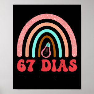 67 Dias Mas Inteligente Spansk Lärare 67:e Dagen S Poster
