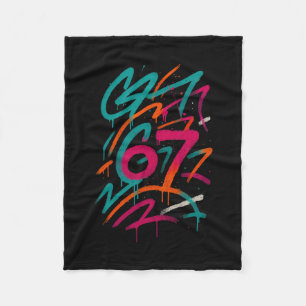 67 Dold Meme Trendande Gen Z Alpha Sex Sju 6 7 Fleecefilt