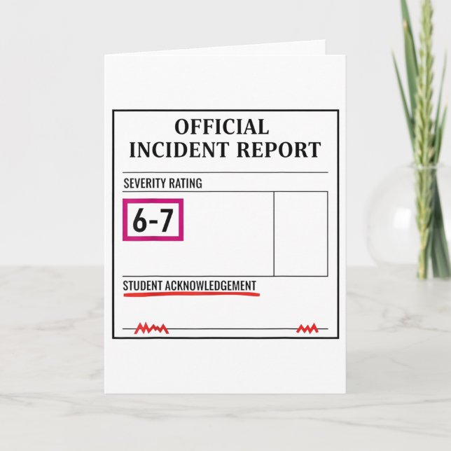 67 Don't Say 6-7 Again Teacher Shirt Funny 67 Sarc Kort (Framsida)