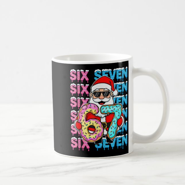 67 Donut Christmas Funny Six Seven Meme Santa Kids Kaffemugg (Höger)