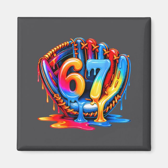 67 Drip Baseball Life Style 101 Apparel Youth Drip Magnet (Framsidan)