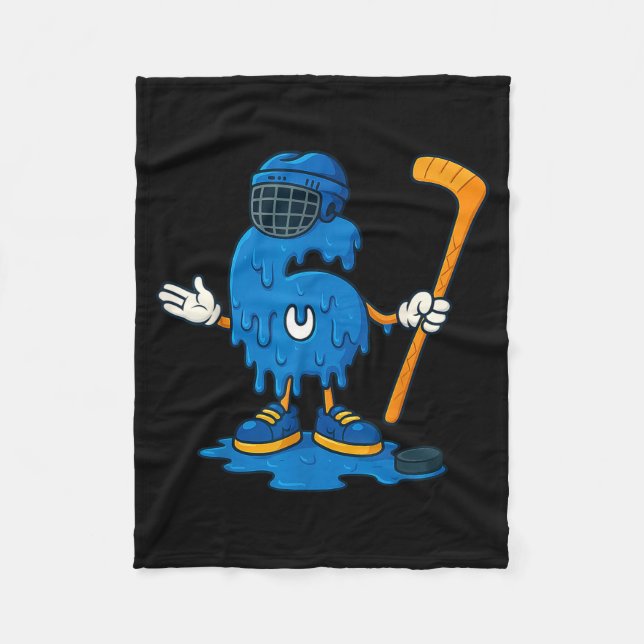 67 Drip Ice Cream Hockey Player  Fleecefilt (Framsidan)