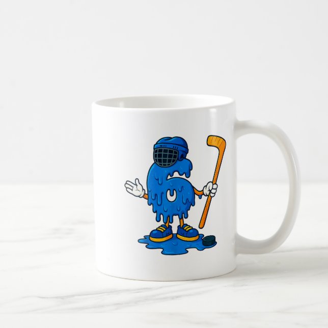 67 Drip Ice Cream Hockey Player  Kaffemugg (Höger)