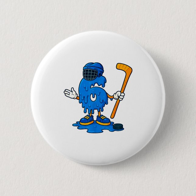 67 Drip Ice Cream Hockey Player  Knapp (Framsida)