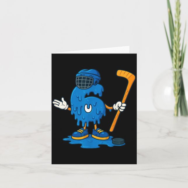 67 Drip Ice Cream Hockey Player  Kort (Framsida)