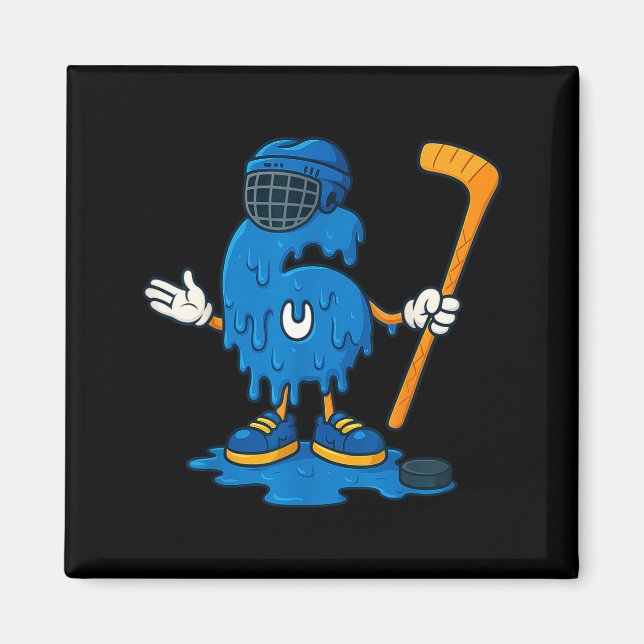 67 Drip Ice Cream Hockey Player  Magnet (Framsidan)