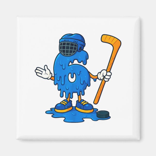 67 Drip Ice Cream Hockey Player  Magnet (Framsidan)