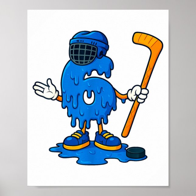 67 Drip Ice Cream Hockey Player  Poster (Framsidan)