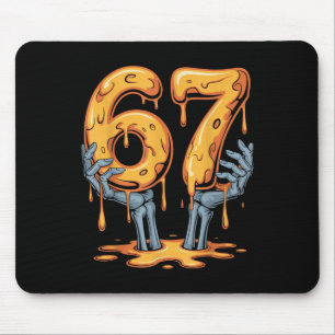 67 Drip Roligt Skelett Halloween 67 Meme Glass Musmatta