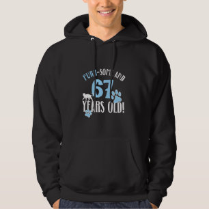 67:e födelsedag 67 år gammal Cat Mamma Cat Lover B Hoodie