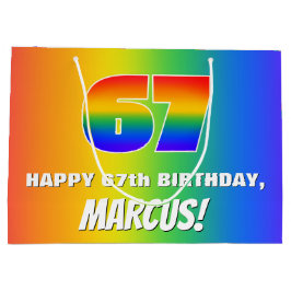 67:e födelsedag: färgfull, Roligt Rainbow Mönster