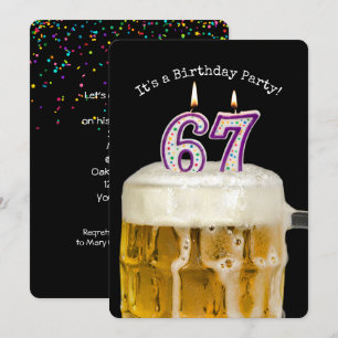 67:e födelsedag i Party Inbjudningar