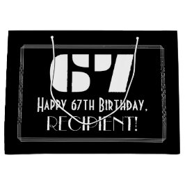 67:e födelsedagen ~ Art Deco Inspired Titta "67" +