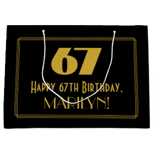 67:e födelsedagen - Art Deco Inspired Titta "67" o