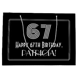 67:e födelsedagen - Art Deco Inspired Titta "67" o