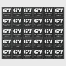 67:e födelsedagen: Art Deco Inspired Titta "67" oc