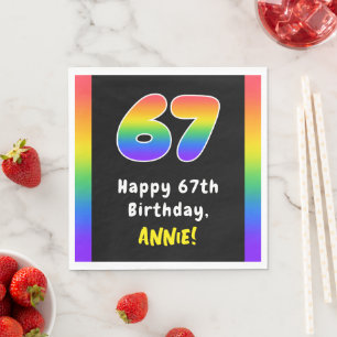 67:e födelsedagen: Rainbow Spectrum nr 67, Anpassa Pappersservett