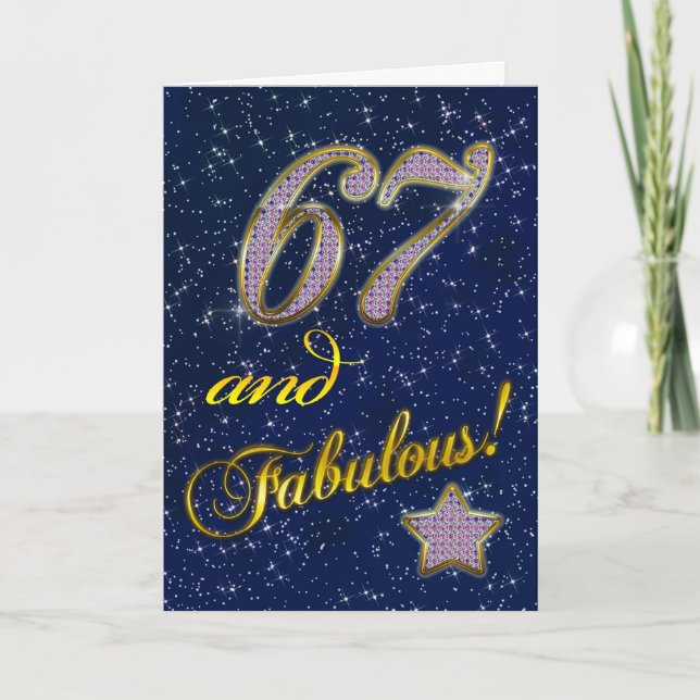 67:e Födelsedagsfest inbjudan (Framsida)