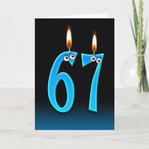 67:e födelsedagsljus kort