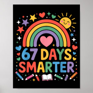 67:e skoldagen meme 67 dagar smartare regnbåge Ki Poster