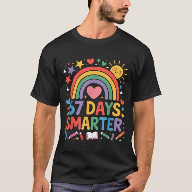67:e skoldagen meme 67 dagar smartare regnbåge Ki T Shirt (Framsida)