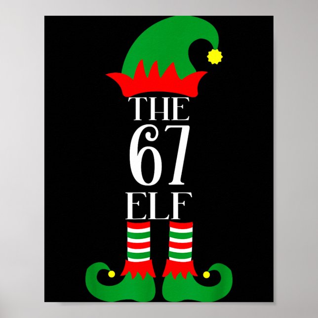 67 Elf Christmas Costume Pajama 67 Meme Gen Alpha  Poster (Framsidan)