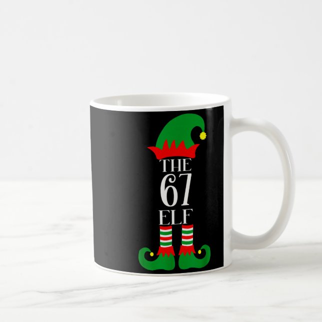 67 Elf jul kostym pyjamas 67 Meme Gen Alpha  Kaffemugg (Höger)
