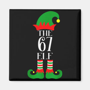 67 Elf jul kostym Pyjamas 67 Meme Gen Alpha Magnet