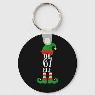 67 Elf jul kostym Pyjamas 67 Meme Gen Alpha Nyckelring