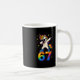 67 Enhörning Dabba Six Seven Meme Rollig Kaffemugg