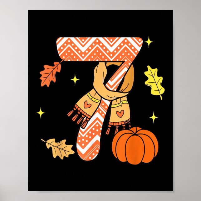 67 Fall Autumn Pumpkin Meme Funny Six Seven  Poster (Framsidan)